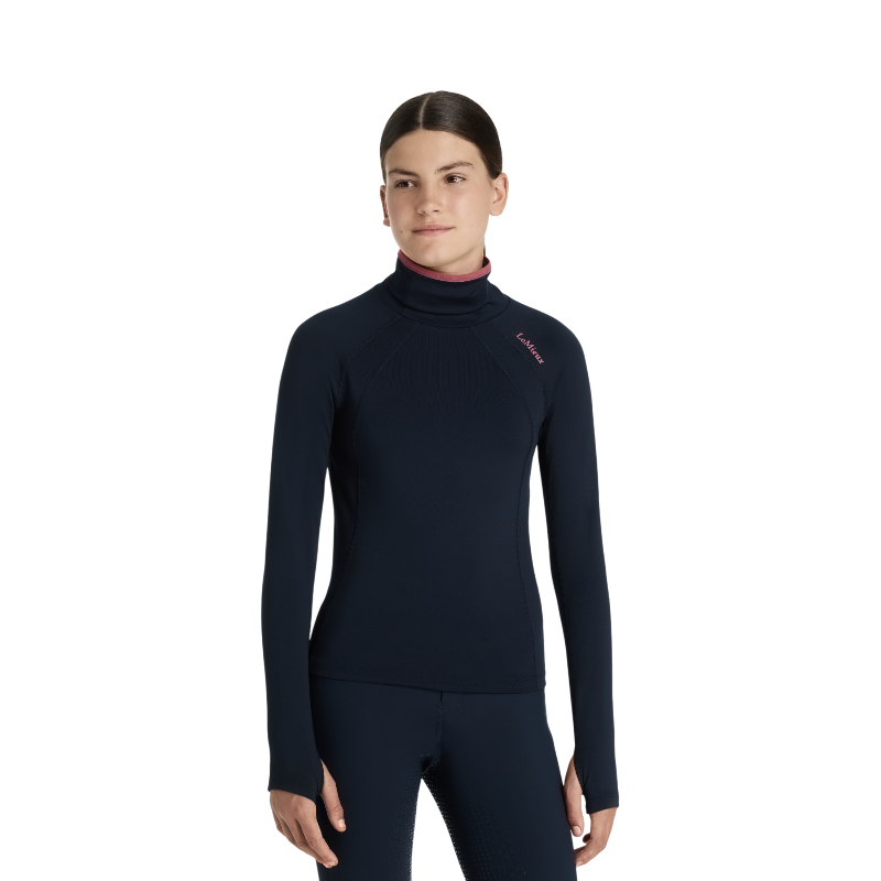 Lemieux - Baselayer fille à col montant Young Rider Savannah marine | - Ohlala