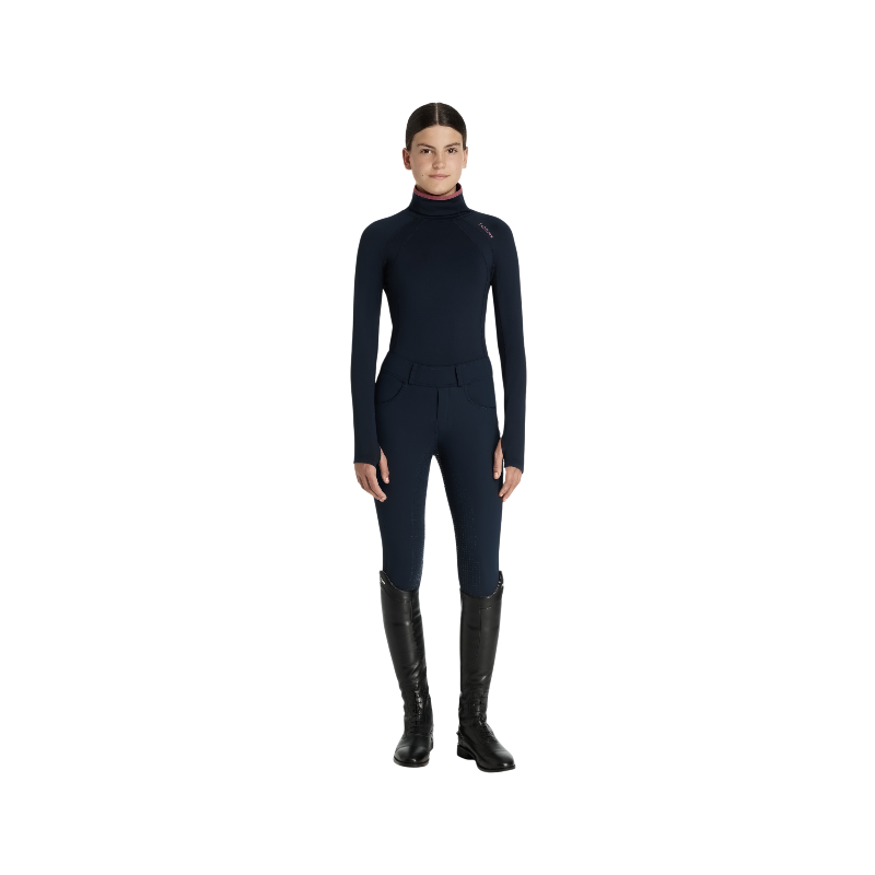 Lemieux - Baselayer fille à col montant Young Rider Savannah marine | - Ohlala