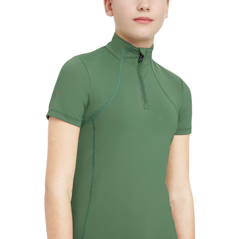 Lemieux - Baselayer manches courtes enfant Junior Young Rider Classique Hunter green | - Ohlala