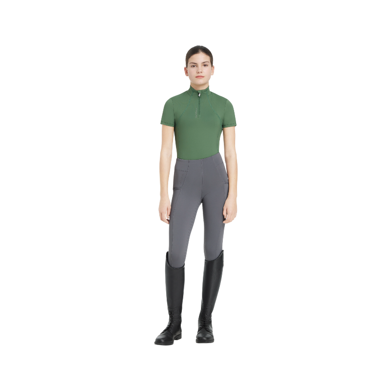 Lemieux - Baselayer manches courtes enfant Junior Young Rider Classique Hunter green | - Ohlala