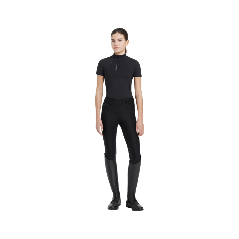 Lemieux - Baselayer manches courtes enfant Junior Young Rider Classique noir | - Ohlala