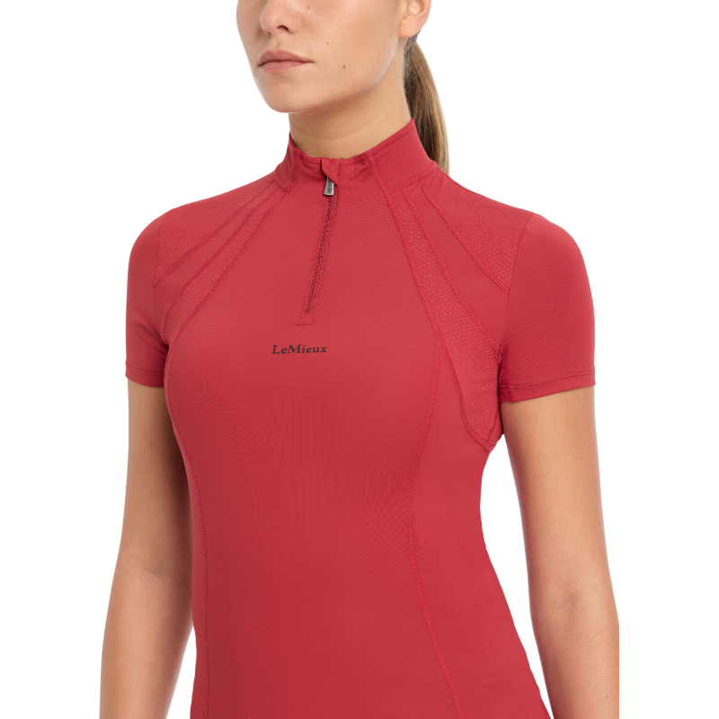 Lemieux - Baselayer manches courtes femme Mia Mesh chili | - Ohlala