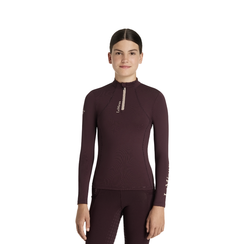LeMieux - Baselayer manches longues enfant Classique Young Rider damson | - Ohlala