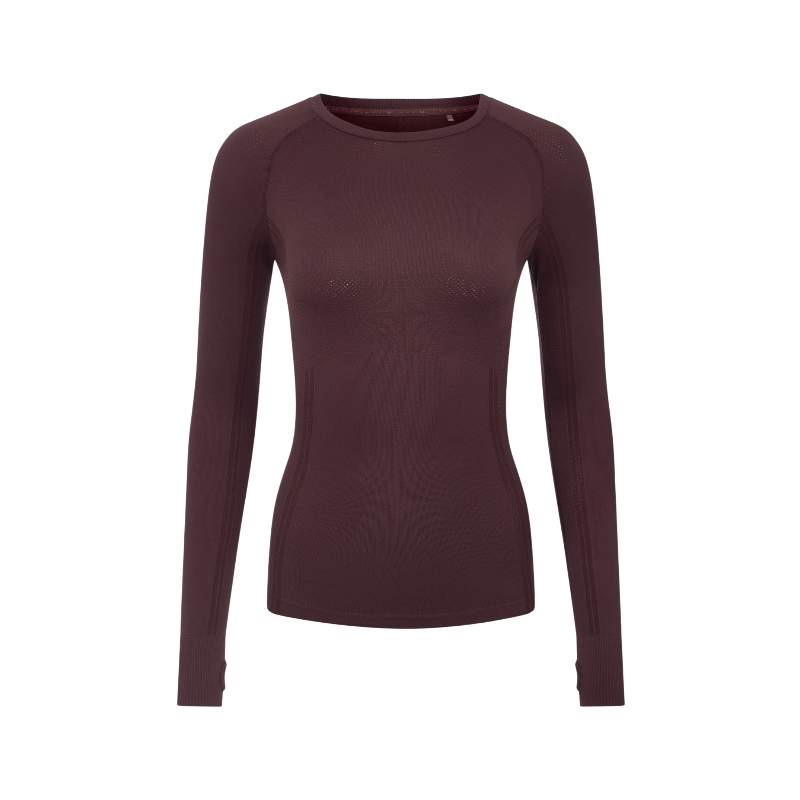 Lemieux - Baselayer manches longues femme Britney sans coutures damson | - Ohlala