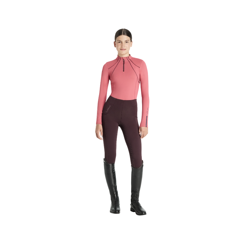 LeMieux - Baselayer manches longues mesh enfant Young Rider cranberry | - Ohlala