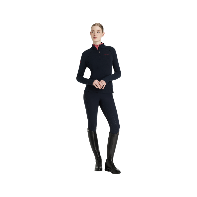 Lemieux - Baselayer polaire à col zippé femme Frances marine | - Ohlala