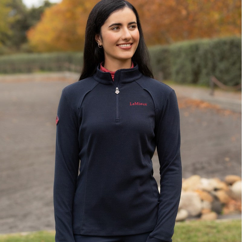 Lemieux - Baselayer polaire à col zippé femme Frances marine | - Ohlala