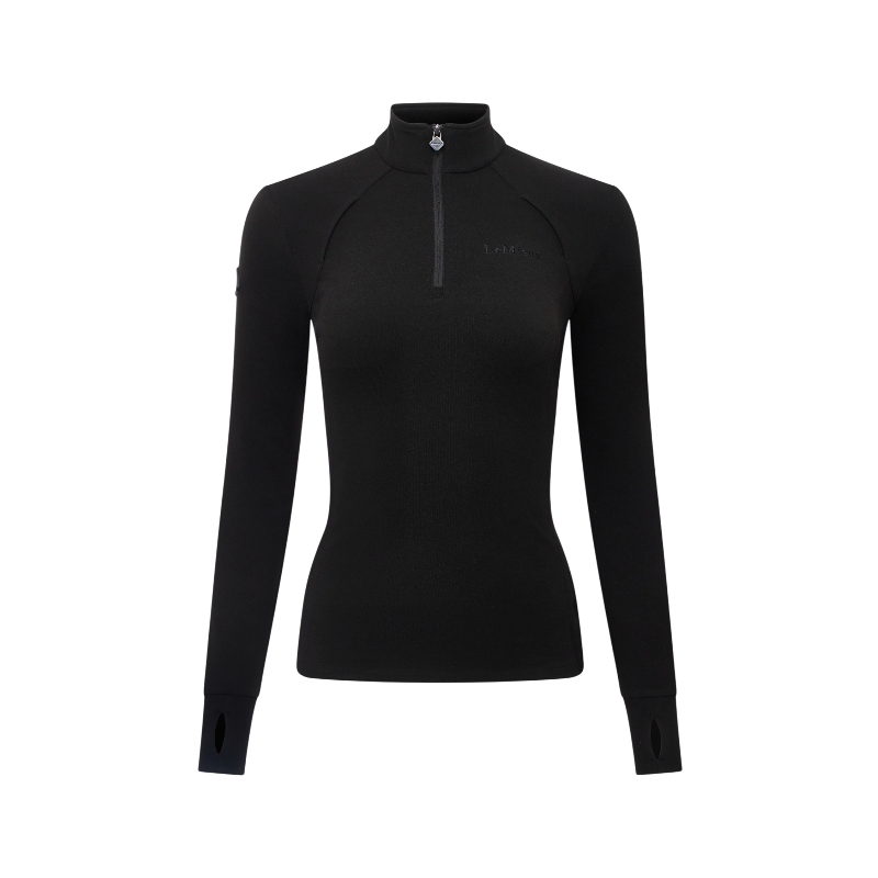 Lemieux - Baselayer polaire à col zippé femme Frances noir | - Ohlala
