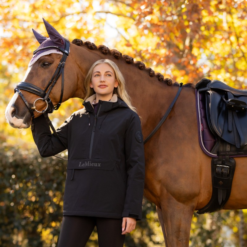 LeMieux - Blouson imperméable demi-zippé femme Phoebe noir | - Ohlala