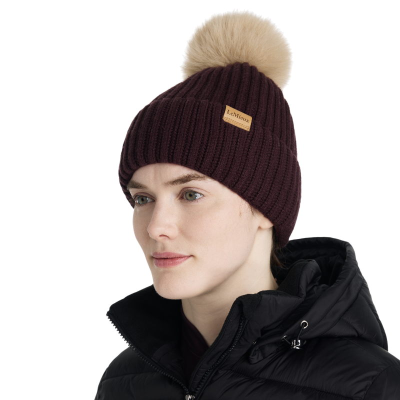 Lemieux - Bonnet femme côtelé Clara damson | - Ohlala