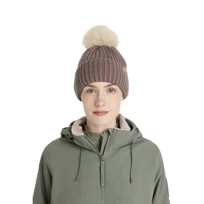 Lemieux - Bonnet femme côtelé Clara walnut | - Ohlala