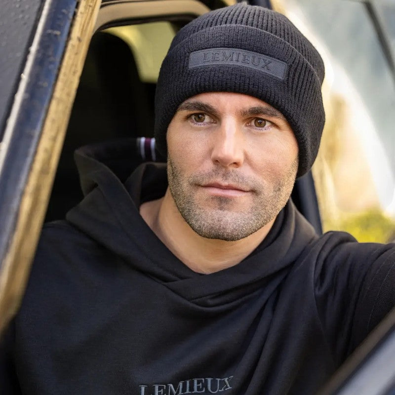 Lemieux - Bonnet homme Beanie noir | - Ohlala