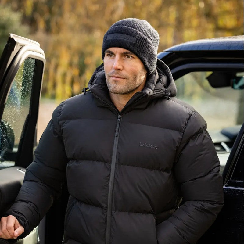 Lemieux - Bonnet homme Beanie noir | - Ohlala