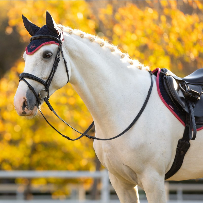 Lemieux - Bonnet pour chevaux anti-mouches Classic marine/ cranberry | - Ohlala