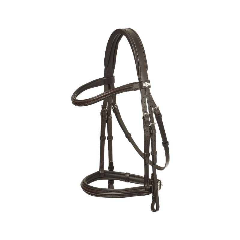 Lemieux - Bridon Arika Cavesson marron/ argent | - Ohlala