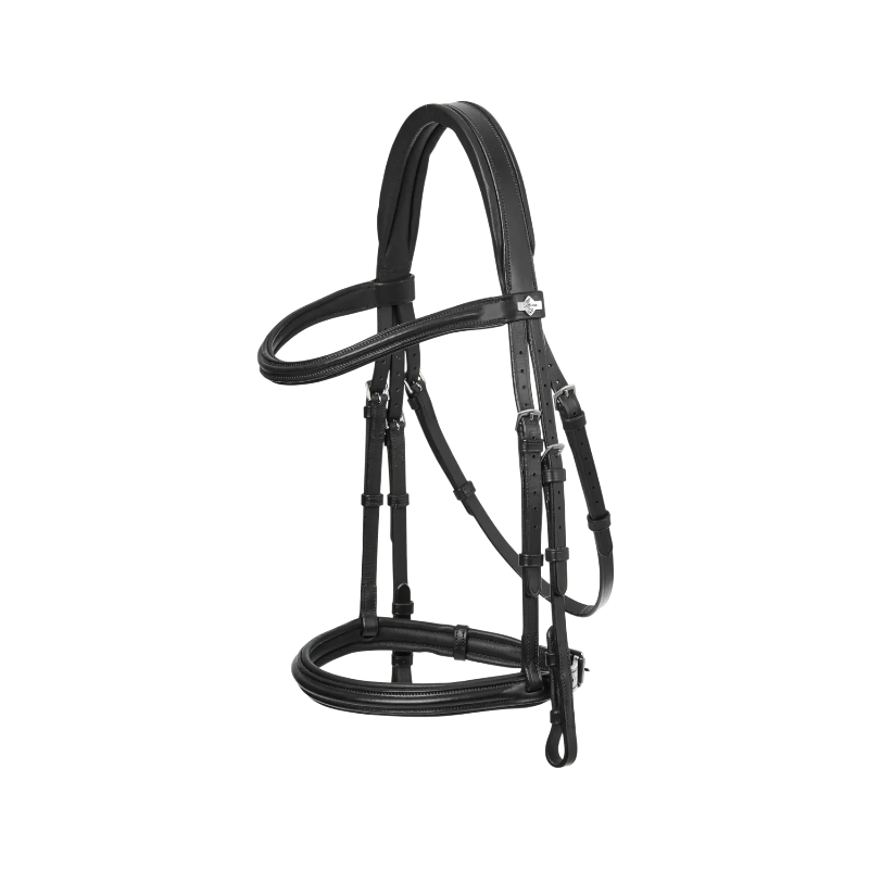 Lemieux - Bridon Arika Cavesson noir/ argent | - Ohlala