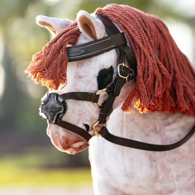 Lemieux - Bridon à muserolle croisée pour Toy Pony Grackle marron | - Ohlala