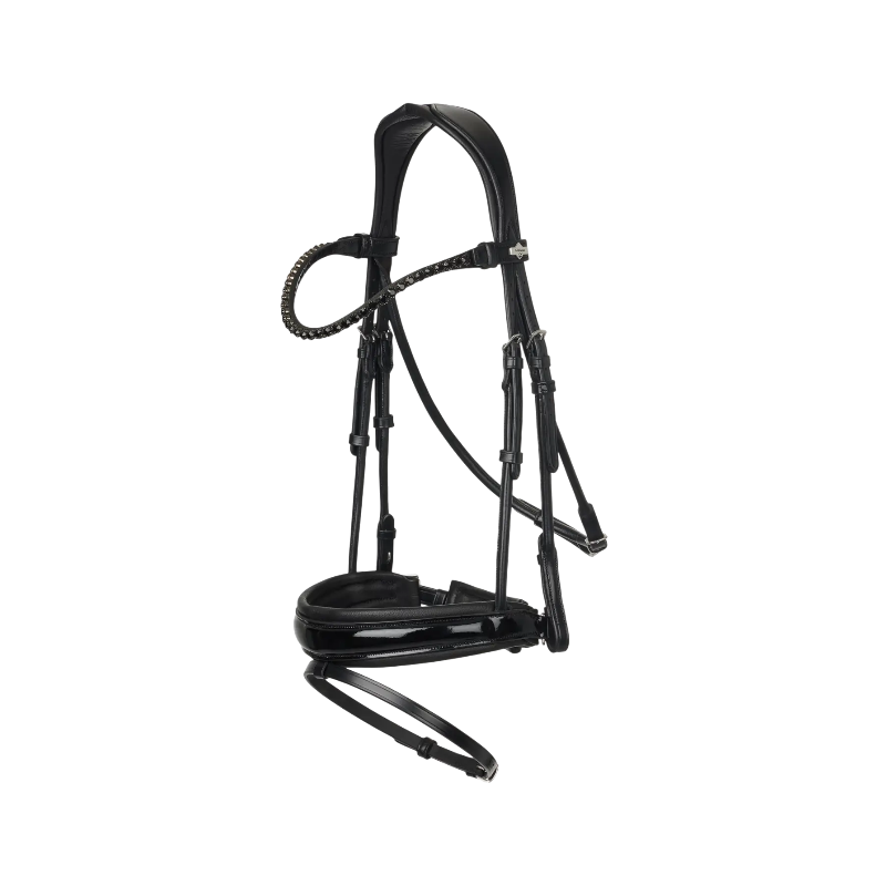 Lemieux - Bridon de dressage Kudos Patent noir | - Ohlala