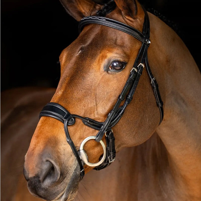 Lemieux - Bridon muserolle anatomique Kudos noir | - Ohlala