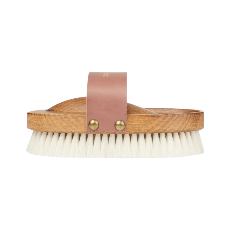 Lemieux - Brosse douce en poils de chèvre Artisan marron | - Ohlala