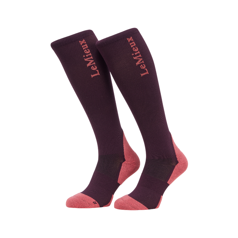 Lemieux - Chaussettes d'équitation Performance damson | - Ohlala