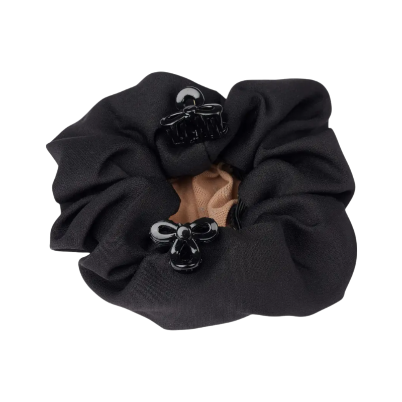 Lemieux - Chouchou Hair Net avec crystal noir/ blond | - Ohlala