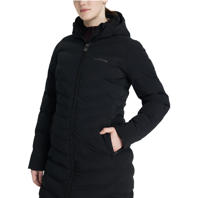 LeMieux - Doudoune matelassée imperméable longue femme Hayley noire | - Ohlala