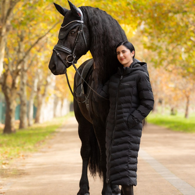 LeMieux - Doudoune matelassée imperméable longue femme Hayley noire | - Ohlala