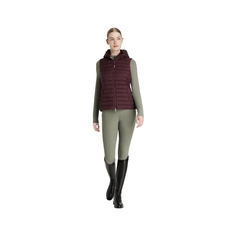 LeMieux - Doudoune sans manche à capuche femme Rose damson | - Ohlala