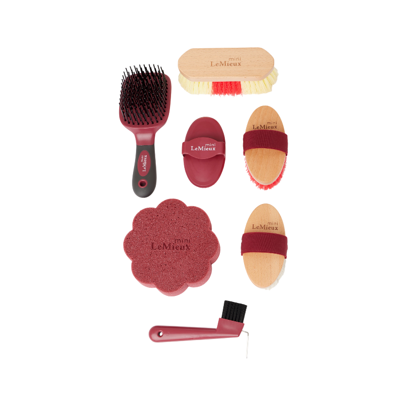 Lemieux - Ensemble de pansage Mini rouge | - Ohlala