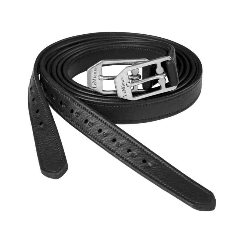 Lemieux - Étrivières en cuir Arika noir | - Ohlala