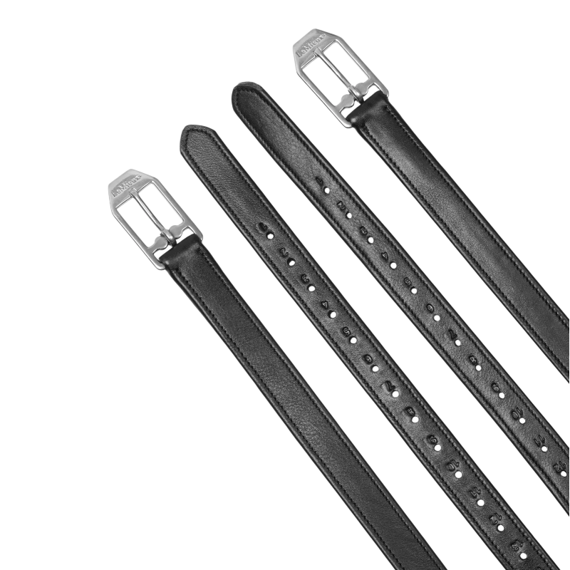 Lemieux - Étrivières en cuir Arika noir | - Ohlala