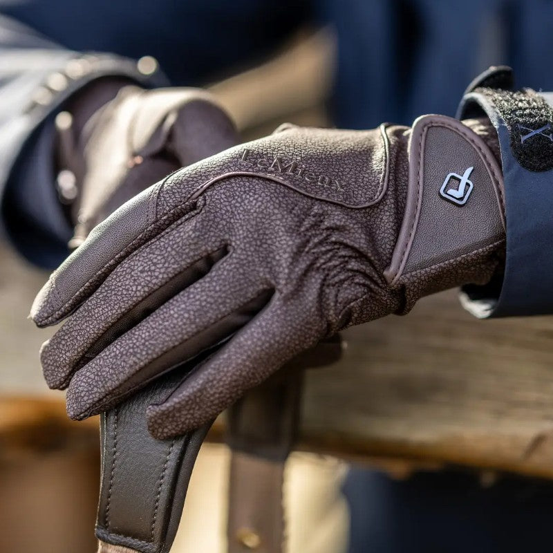Lemieux - Gants d'équitation ultra-fins Close Contact marron | - Ohlala