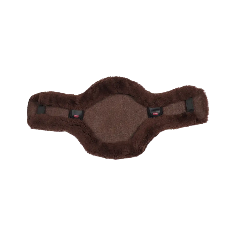 Lemieux - Housse de sangle à bavette courte Anatomic en laine mérinos+ marron | - Ohlala