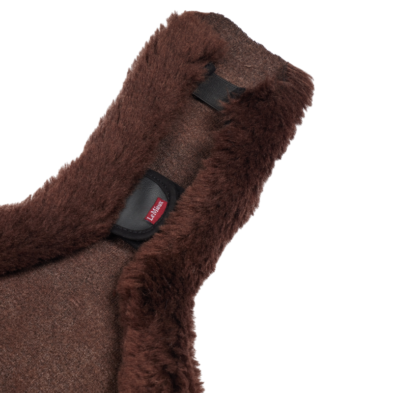 Lemieux - Housse de sangle à bavette longue Anatomic en laine mérinos+ marron | - Ohlala
