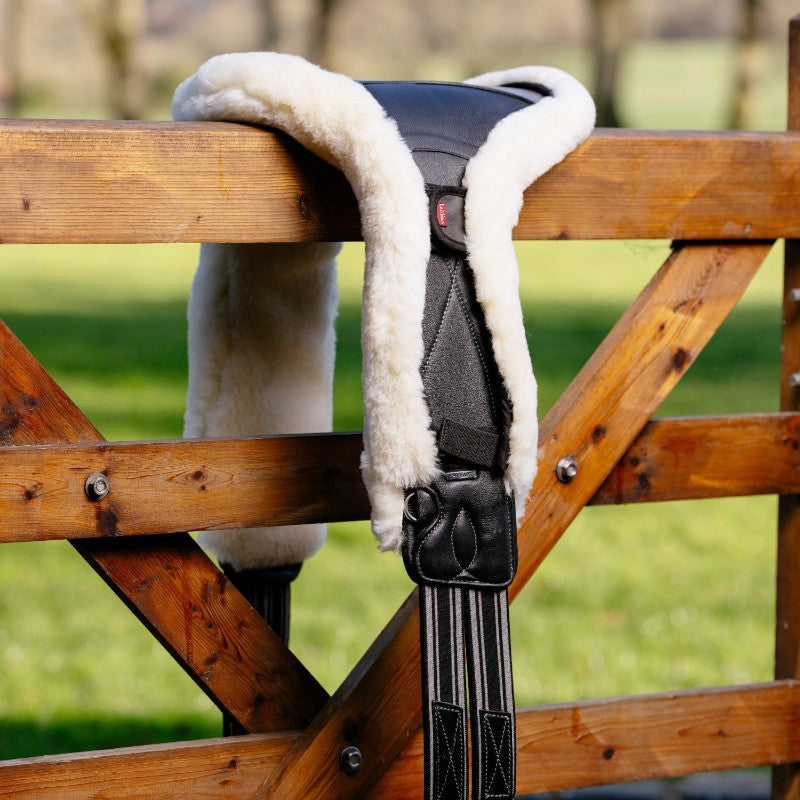 Lemieux - Housse de sangle à bavette longue Anatomic en laine mérinos+ naturel | - Ohlala