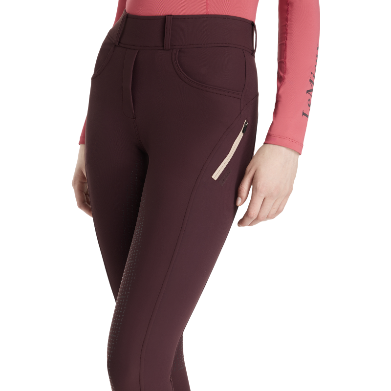 Lemieux - Legging d'équitation femme brossé Amy damson | - Ohlala