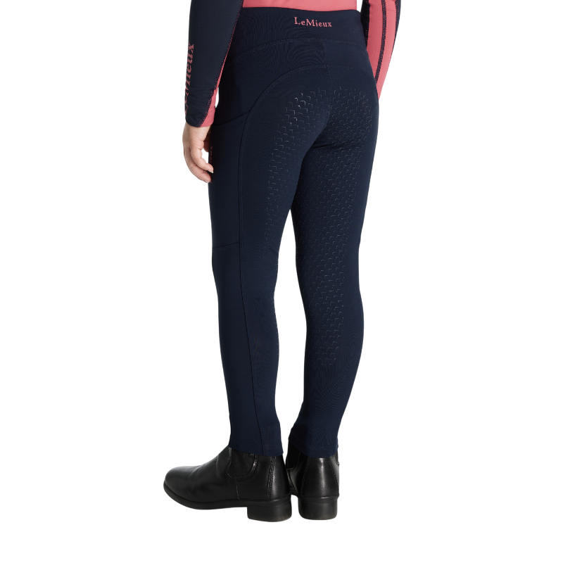 Lemieux - Legging d'équitation fille Pull-on brossé Nora Mini marine | - Ohlala