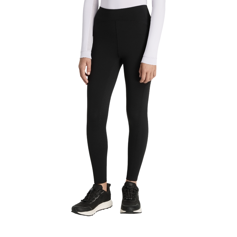 Lemieux - Legging d'équitation fille Pull-on brossé Young Rider Nell noir | - Ohlala