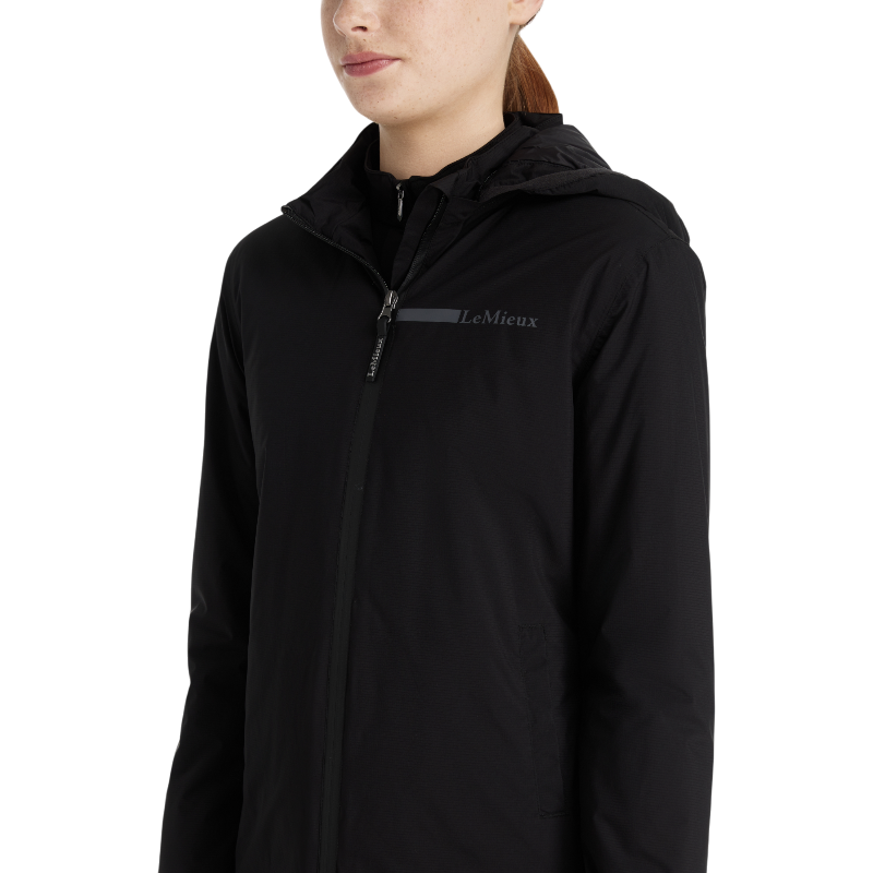 Lemieux - Manteau d’équitation imperméable enfant Young Rider Thea noir | - Ohlala