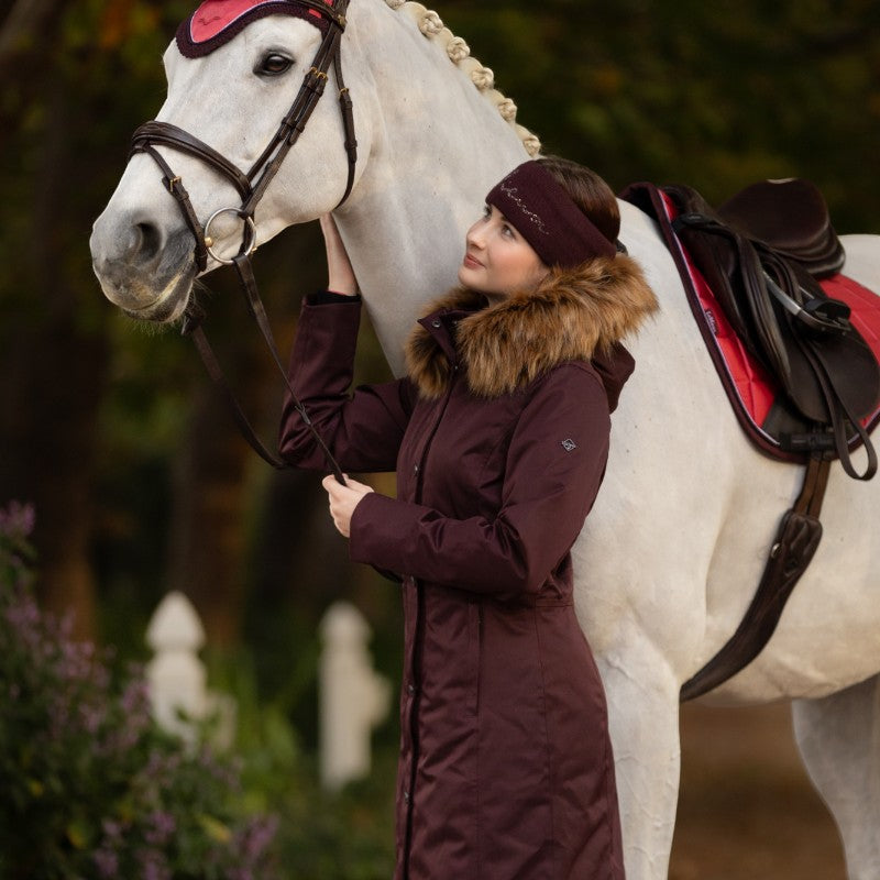 LeMieux - Manteau d’équitation imperméable long femme Anya damson | - Ohlala