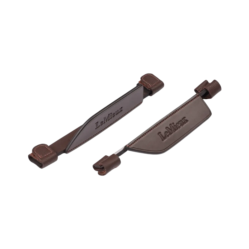 Lemieux - Œillères de bridon en cuir havane | - Ohlala