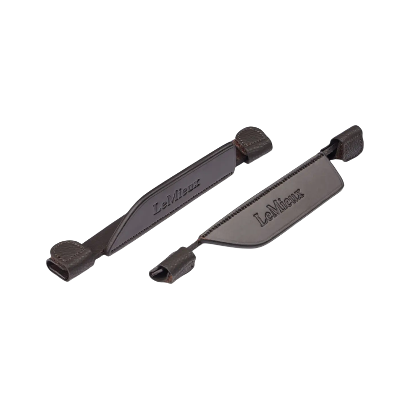 Lemieux - Œillères de bridon en cuir marron | - Ohlala