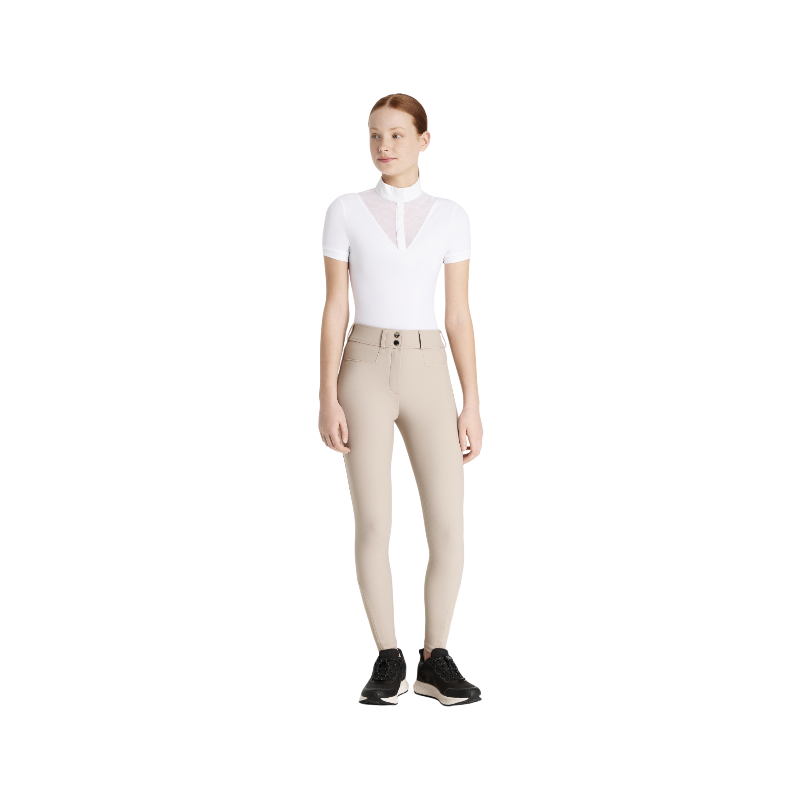 Lemieux - Pantalon d’équitation fille grip aux genoux Young Rider Izzy Almond | - Ohlala