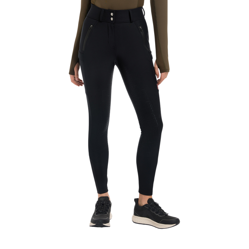 Lemieux - Pantalon d'équitation imperméable femme DryTex Full Grip noir | - Ohlala