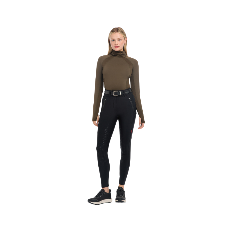 Lemieux - Pantalon d'équitation imperméable femme DryTex Full Grip noir | - Ohlala