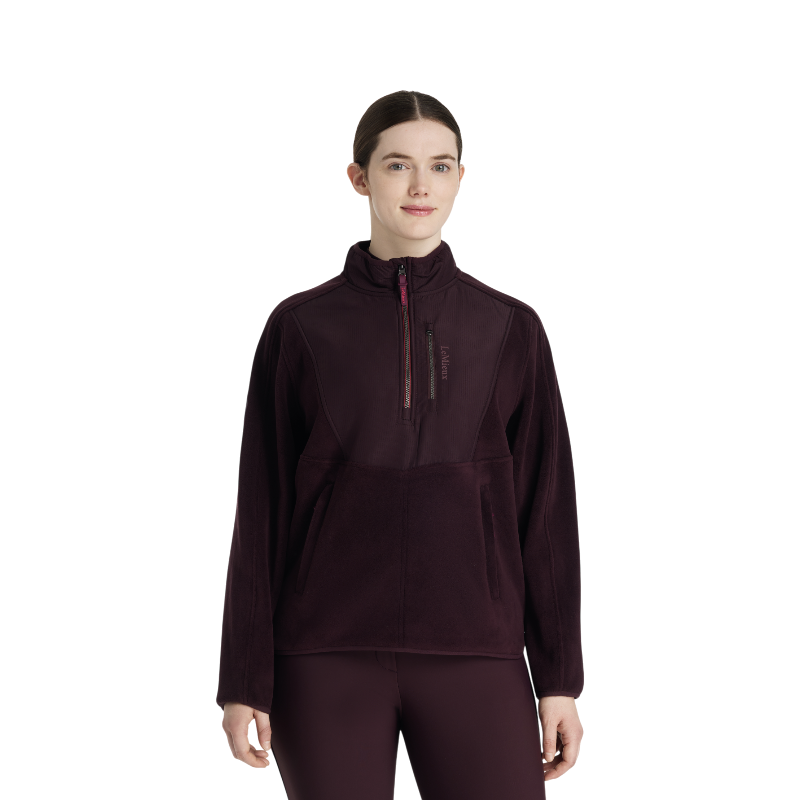 LeMieux - Polaire bi-matière col zippé femme Clara damson | - Ohlala