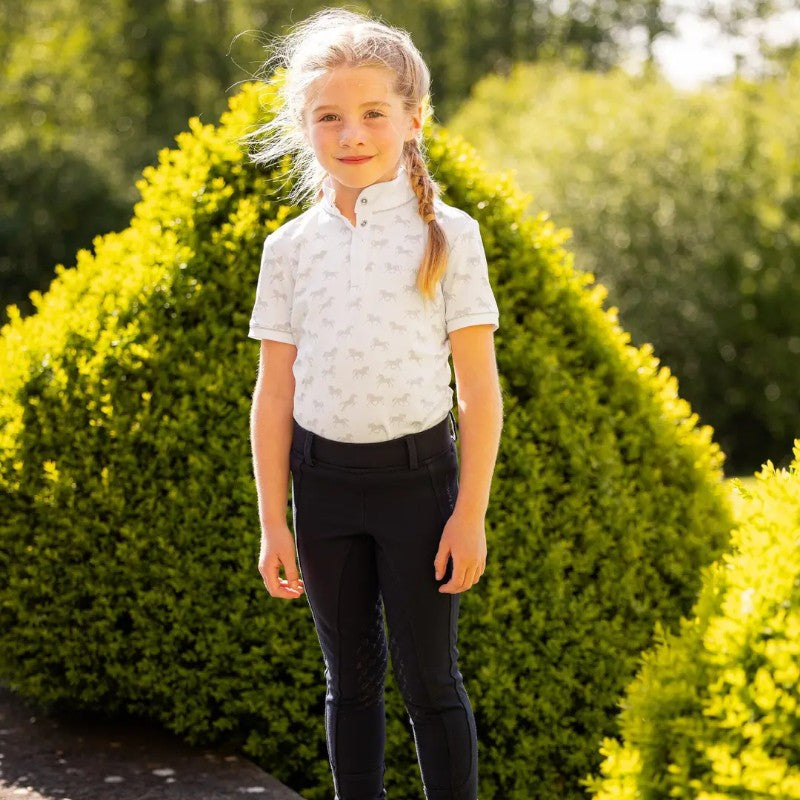 Lemieux - Polo de concours fille Mini Bella blanc | - Ohlala