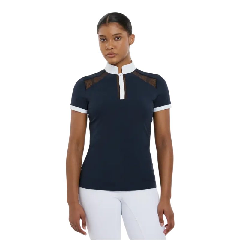 Lemieux - Polo de concours manches courtes femme Camille marine | - Ohlala