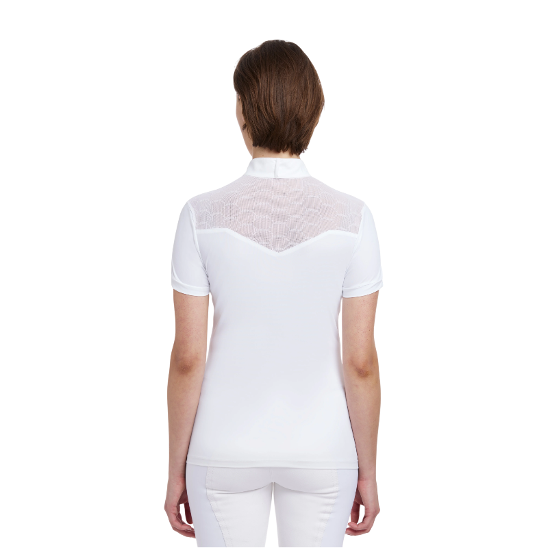 Lemieux - Polo de concours manches courtes femme Emily blanc | - Ohlala